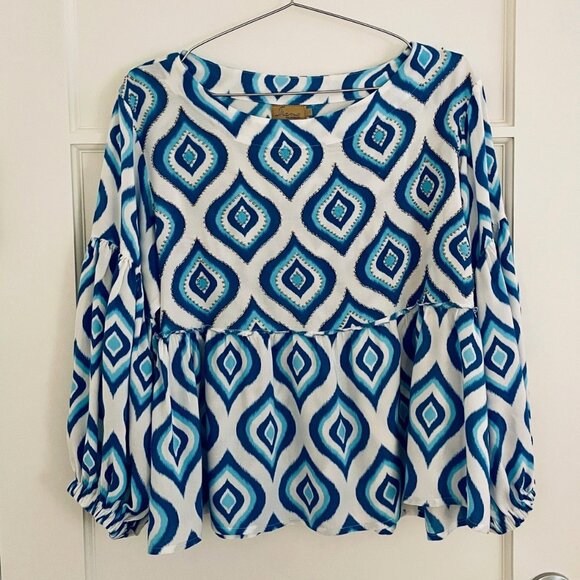 Skemo Boho Fashion – Blue on Blue – Java Collection Summer Top - Picture 2 of 6